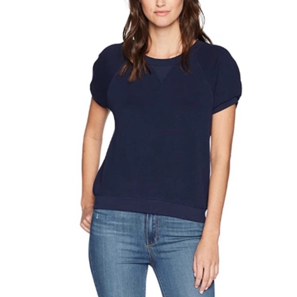 Joie Tops - Joie navy blue pullover sweatshirt short sleeves